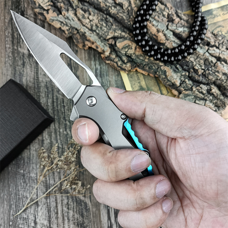 High Quality Outdoor Pocket Folding Knife D2 Blade Aluminium Alloy Handle Everyday Carry Camping Hunting Survival Knives EDC Tools