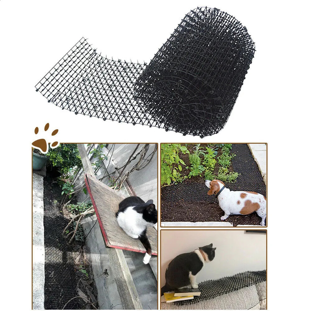 Jardinería Cat Scat Mat Repelente AntiCat con tiras de espinas Picos Correas Mantenga al perro alejado Excavación Control de plagas Suministro 240304