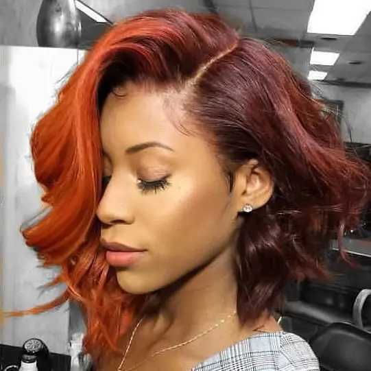 Parrucche sintetiche BeiSDWig Parrucche corte con capelli sfumati bordeaux donne nere Acconciature afro ricci donne Parrucche taglio pixie con frangia riccia 240328 240327