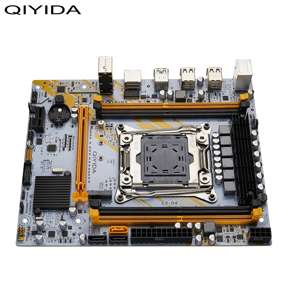 Qiyida x99 Moderkortet Set LGA 2011-3 Kit Xeon E5 2650 V4 CPU-processor med 16 GB DDR4 ECC RAM-minne SSD NVME M.2 M-ATX E5 D4 240314