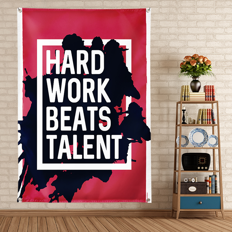 Rimani motivato durante l'allenamento con questo poster ispiratore il fitness da appendere alla parete - Banner con bandiera artistica da parete perfetto le pareti di palestra, ufficio o stanza A1