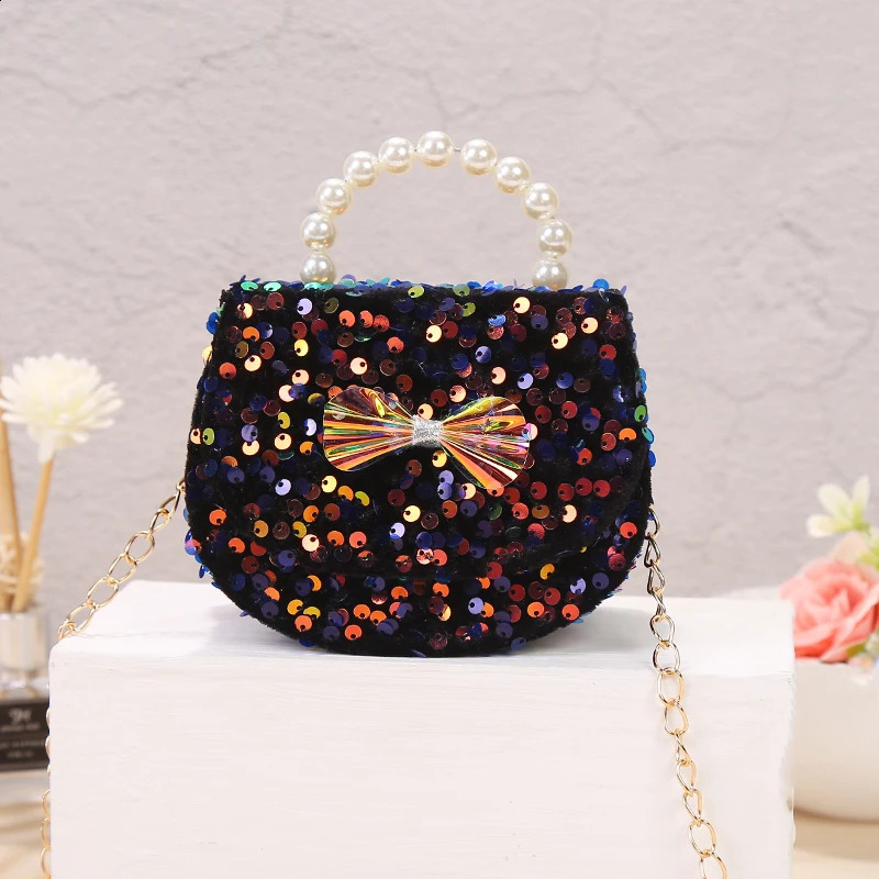 Moda princesa cruz corpo bolsa bonito menina ombro mensageiro crianças crossbody corrente bolsa da criança menina sacos 240314