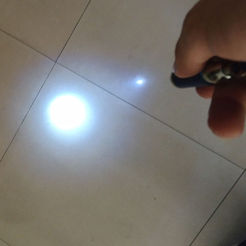 LED Flashlight Keychain Carabiner Mini Flashlight Zoom Pocket Flashlight Keyring Outdoor Tools