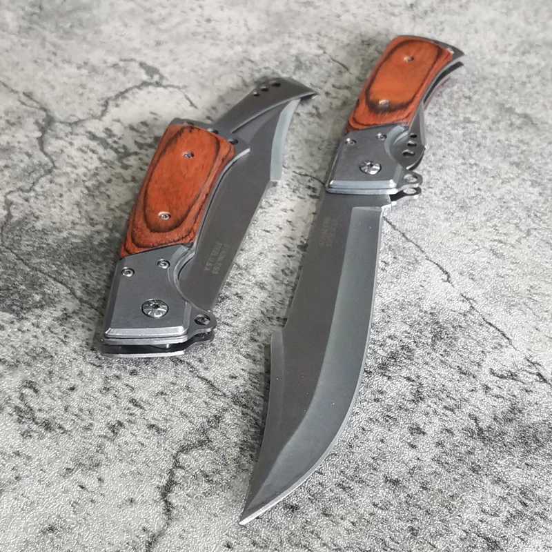 Taktiska knivar 8.97 Folding Pocket Knife Outdoor Survival Tactical Knifing Camping Vandring Hunting Knives For Self-Defense EDC Rescue Multi Tooll2403