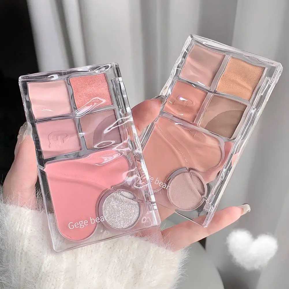 Cień oka 6 Kolor Nowy matowy paletę cieni do powiek perłowy Peach Pink Makeup Palett