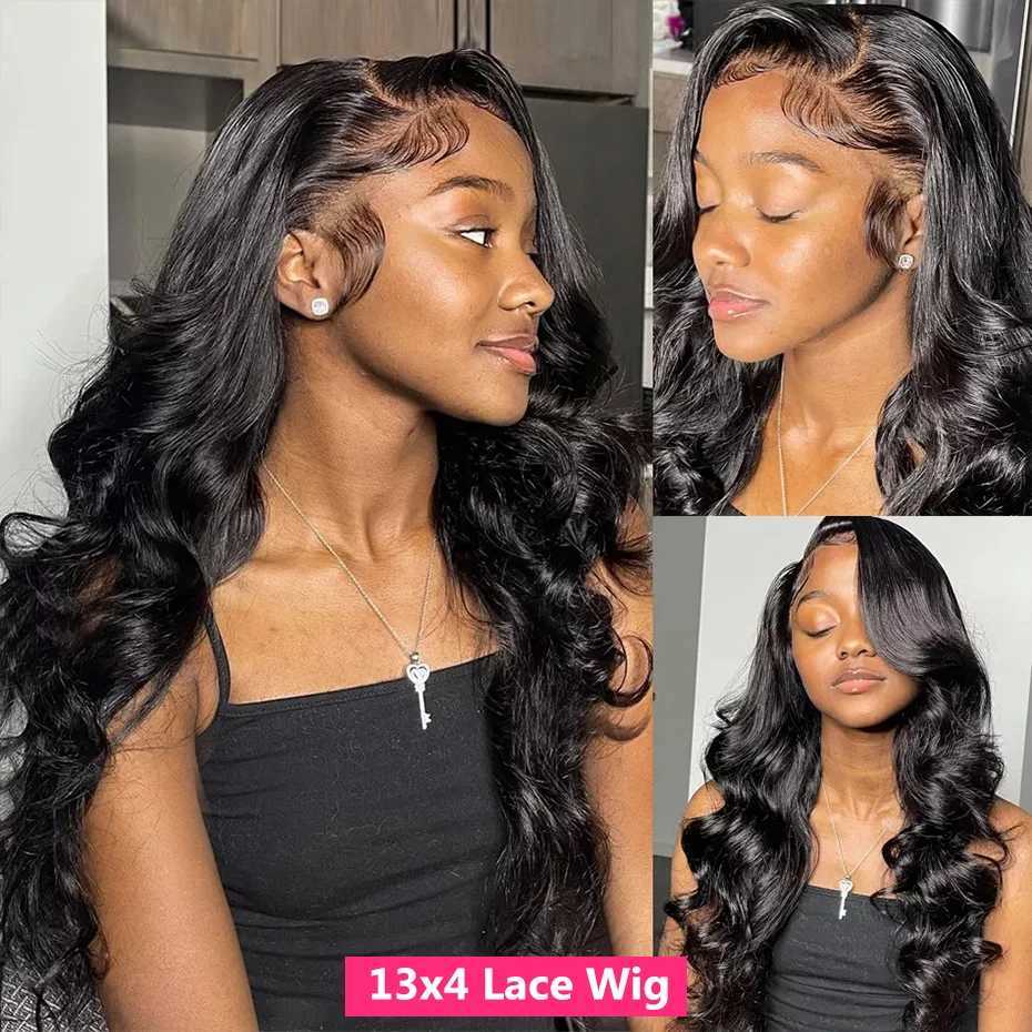 Synthetic Wigs Body Wave 360 Lace Frontal Wig Ponytail Transparent 13x6 Lace Front Human Hair Wigs for Women Brazilian Wig on Sale Gabrielle 240328 240327