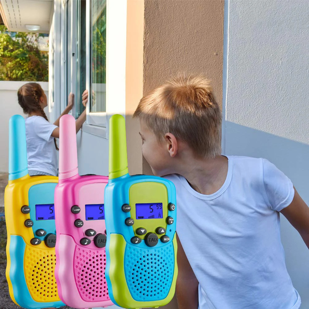 T388 Walkie Talkie Crianças Receptor de Rádio Walkie Talkie Brinquedo Crianças Presente de Aniversário Criança Brinquedos para Meninos Meninas 3 Km Portátil 240318