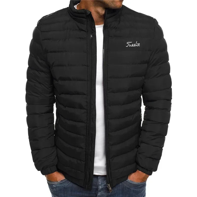 Autumn Winter 2024 Men's Zip Jacket Brand Jackets Stylish Drawstring Pocket Thermal Jackets Slim Fit Outdoor Jackets