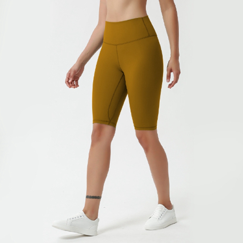 LU New Align Yoga da donna Sport a vita alta Speed Dry Hip Lift Naked Fitness Pantaloni da ciclismo sottili lululemmon