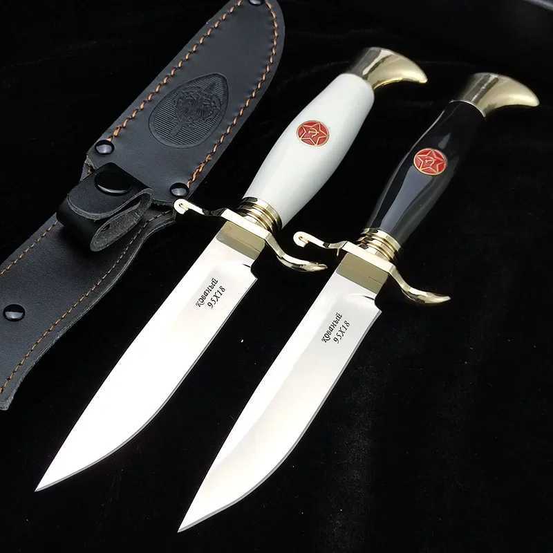 Taktik bıçaklar en çok satan Rusça açık bıçak kendini savunma bıçağı vahşi hayatta kalma bıçağı av avlama balıkçılık barbekü küçük düz knifel2403