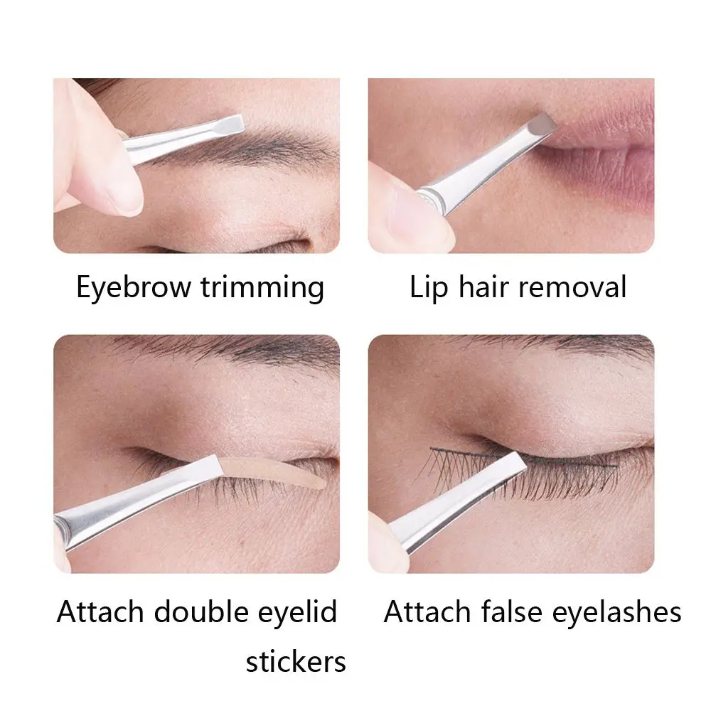 Verktyg Ny professionell rostfritt stål Eyebrow Tweezer Luttade ögonbryn Clip Hairs Puller Borttagning Kvinnor Ögon Makeup Tool