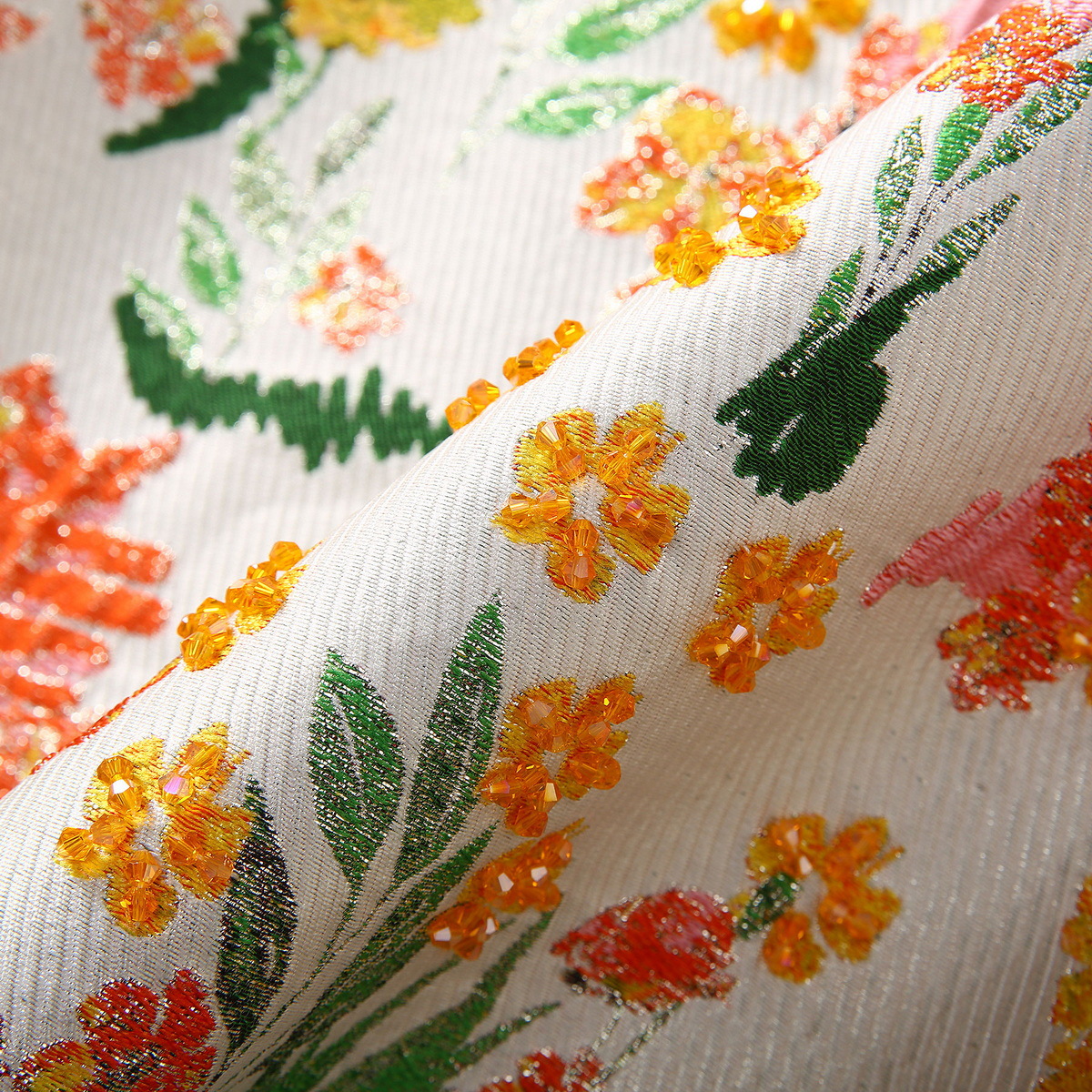 Printemps multicolore floral imprime jacquard robe sans manches rond randon roches courtes robes décontractées s4m150315