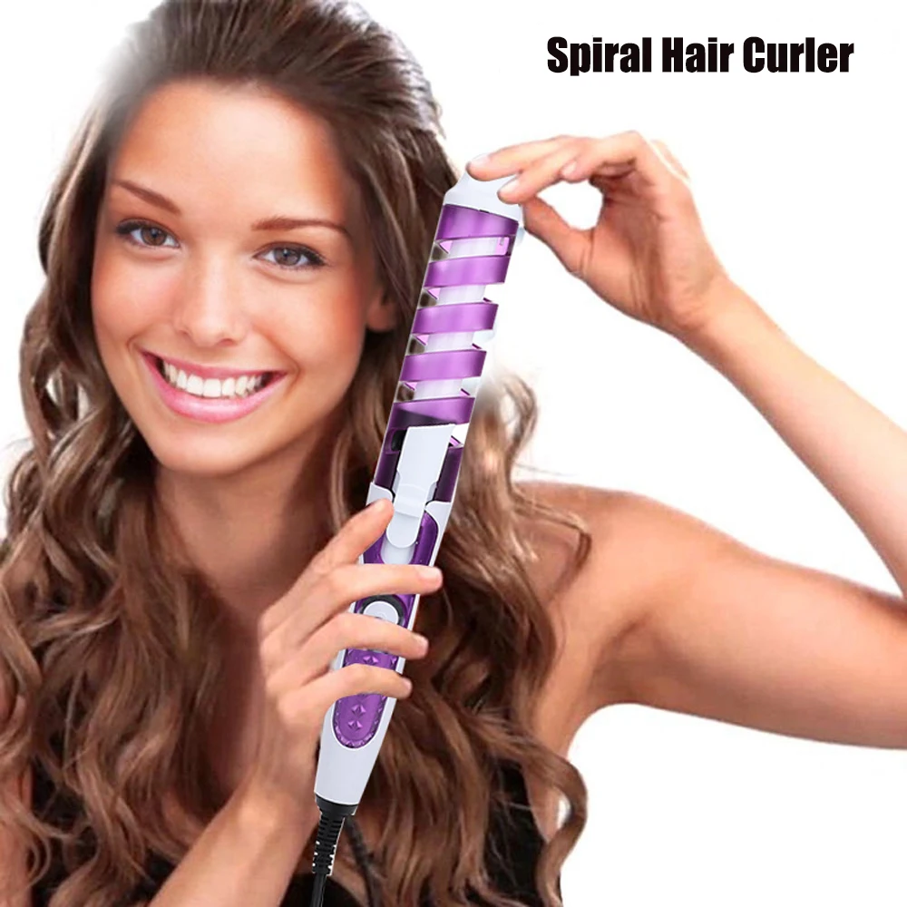 Ferri da stiro a spirale bigodino capelli elettrico professionale salone in ceramica ferro arricciacapelli portatile Magic Waver strumenti lo styling dei capelli bacchetta arricciacapelli