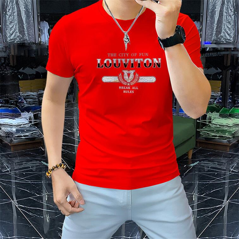 2024 New Style Summer Designer T-shirt Casual Men Women T shirt with Letter Hot Drill short sleeve top for sale luxury Mens hip hop clothing Size M-5XL