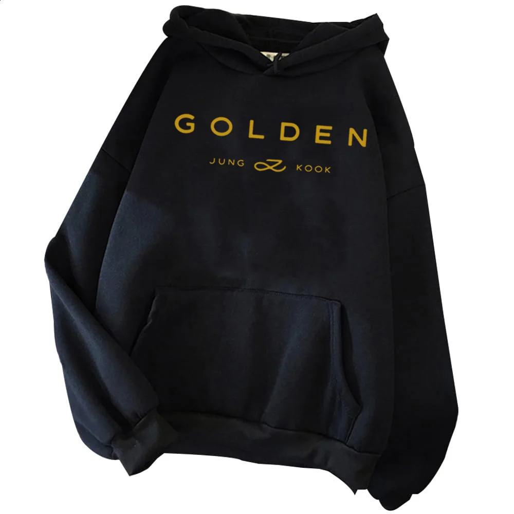 2024 Hoodie Jungkook Kpop Vintage Sweatshirt Sudaderas Winter Warm Gouden Album Merch Unisex Hoodies Man Vrouw 240312