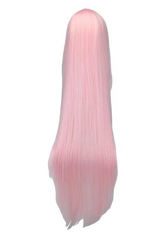 Synthetische pruiken Cosplaypruiken QQXCAIW Lang recht Cosplay Lichtroze 40 100 cm Pruiken van synthetisch haar 240328 240327