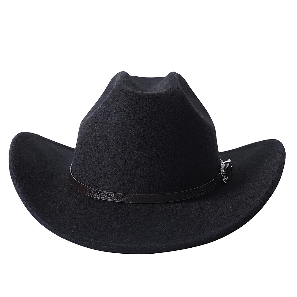 Sombrero de vaquero occidental para hombre y mujer para caballero dama invierno otoño Jazz vaquera Cloche Sombrero gorras 240311