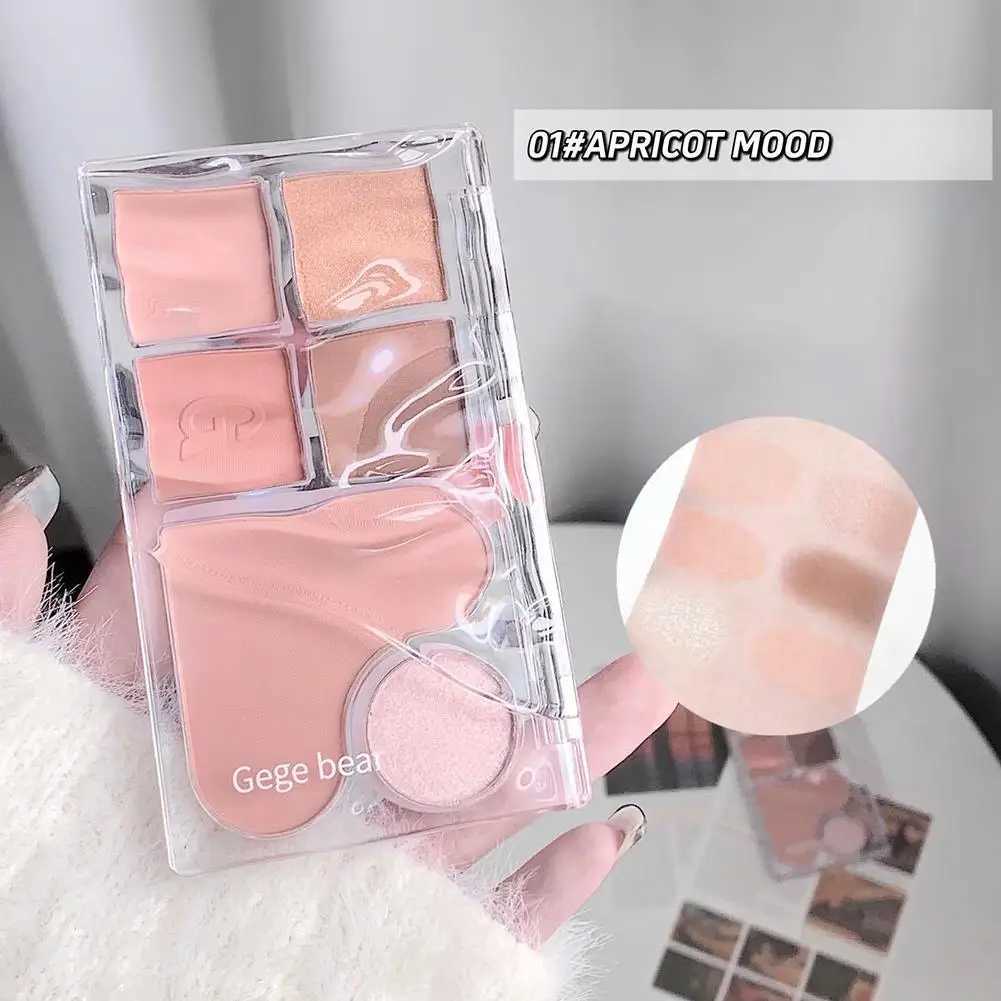 Cień oka 6 Kolor Nowy matowy paletę cieni do powiek perłowy Peach Pink Makeup Palett