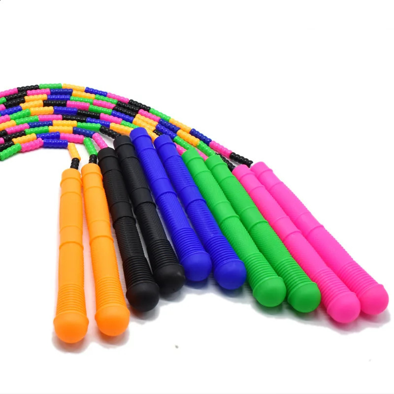 2.7M Soft Beaded Jump Rope Non-Slip Handle Adjustable Segmented Fitness Skipping Rope Keeping Fit Training Playing 240220