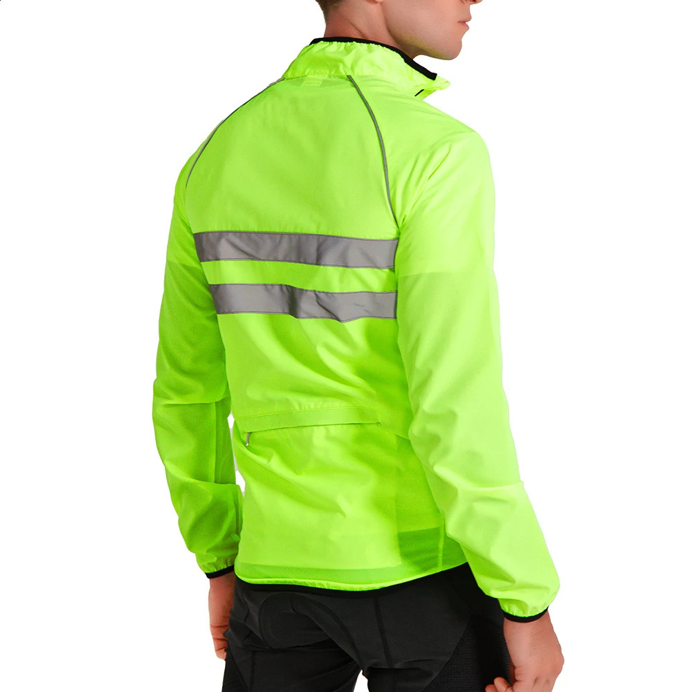 WOSAWE Uomo Ciclismo Giacca a vento MTB Bicicletta Cappotto a maniche lunghe Resistente all'acqua Sport all'aria aperta Jersey Giacca da bici Abbigliamento da ciclismo 240318