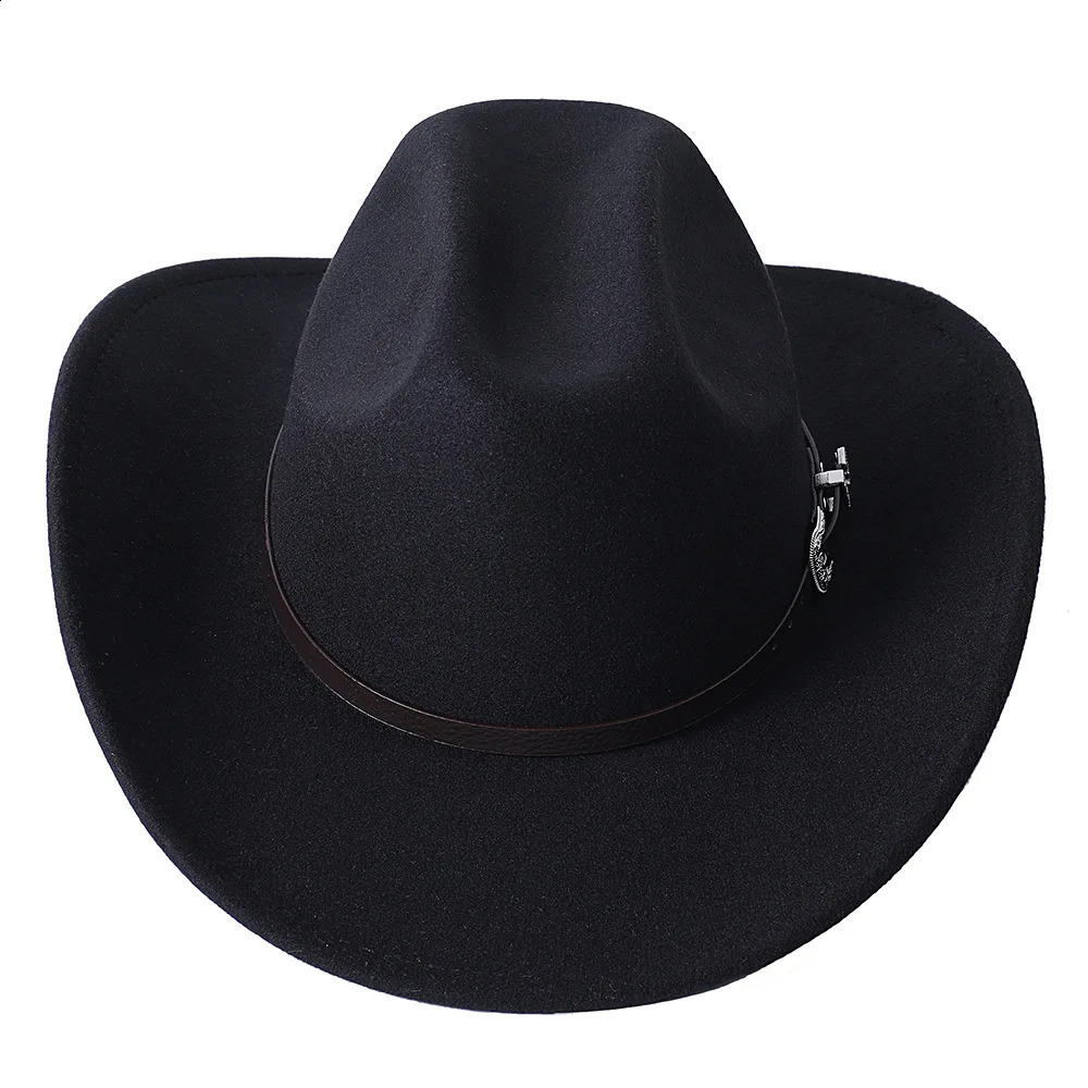 Sombrero de vaquero occidental para hombre y mujer para caballero dama invierno otoño Jazz vaquera Cloche Sombrero gorras 240311