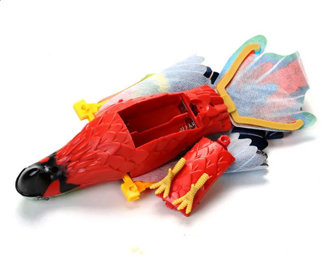 Novelty Flash Simulation Electric Flying Eagle Bird Rotate Interactive Toys Children Kids 240318