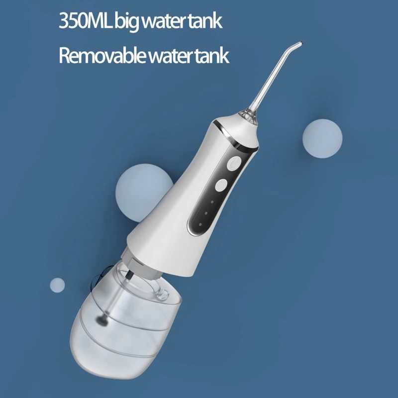 Irrigateurs buccaux Irrigateur buccal Portable, pulvérisateur d'eau à chargement USB, 350Ml, étanche, nettoyeur de dents, J0318