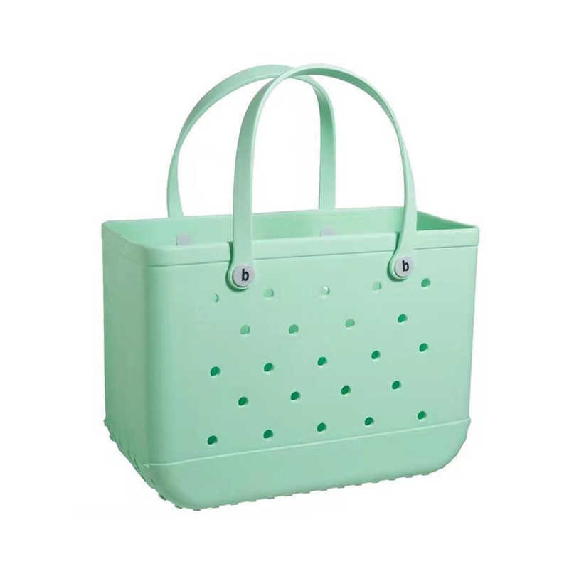 Hip omuz çantaları eva plaj çantası depolama çanta yeni ürün deliği sepeti evcil tasarımcı çanta tote 240311