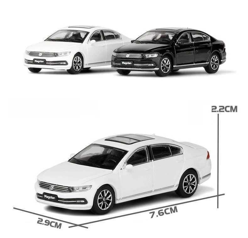 Diecast Model Cars 1 64 Volkswagen Magotan Miniature Model Diecast Metal Zinc Alloy Toy Car 1/64 JKM Classical Vehicle Free Wheels Collection GiftL2403