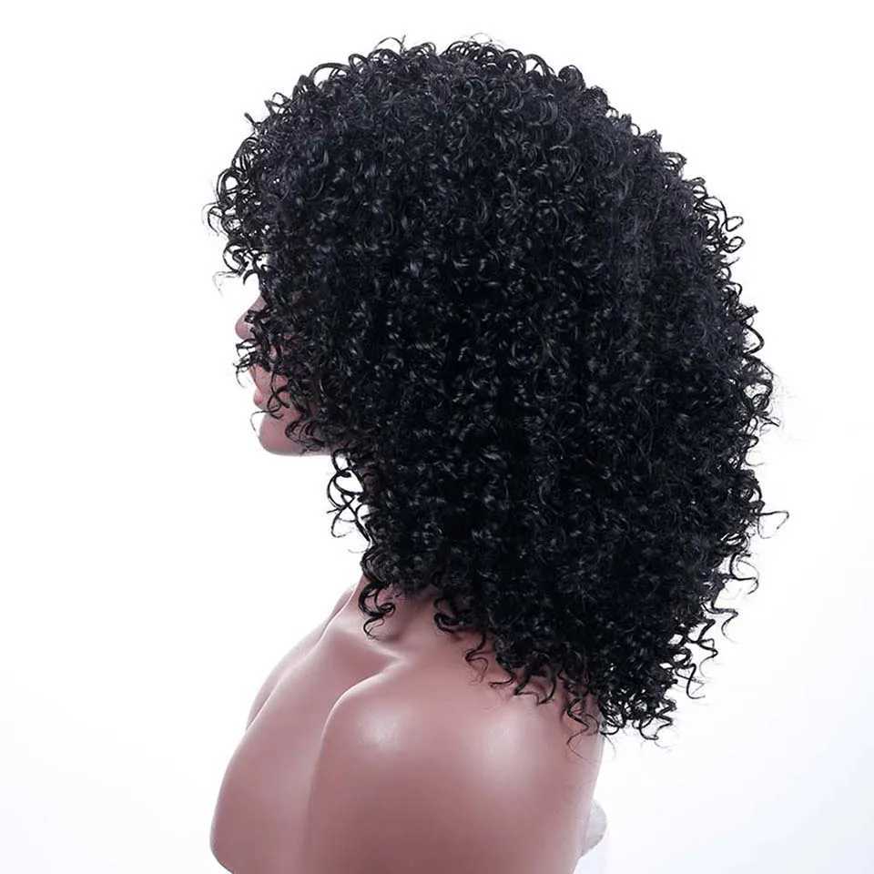 Synthetische pruiken MUMUPI Korte Afro Kinky krullende pruiken voor vrouwen Synthetische pruiken Hittebestendig haar Pluizig Afro-Amerikaans Natuurlijk zwart haar 240328 240327