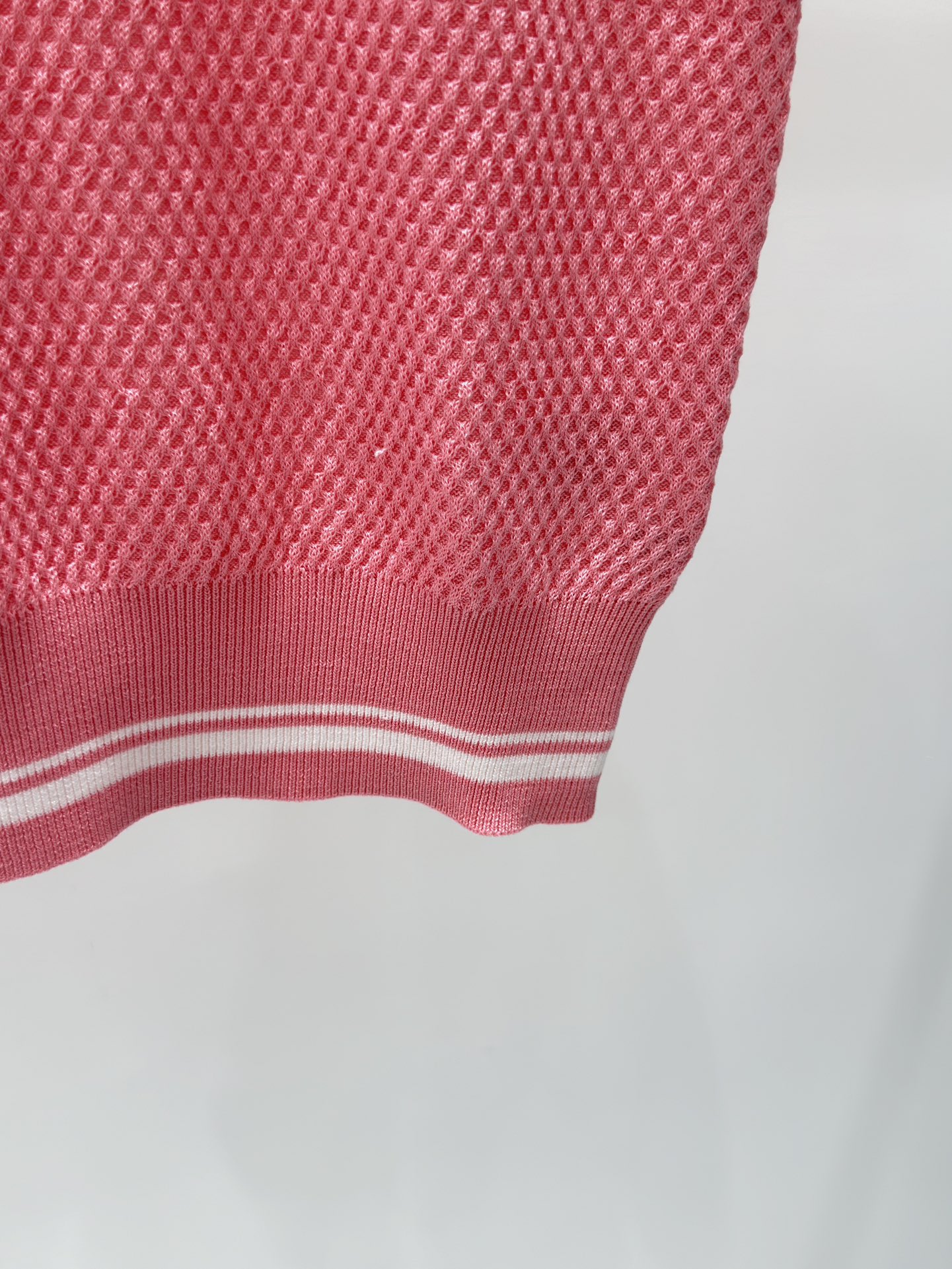 3066 2024 été marque même Style pull rose blanc à manches courtes col rond femmes vêtements de haute qualité femmes shun