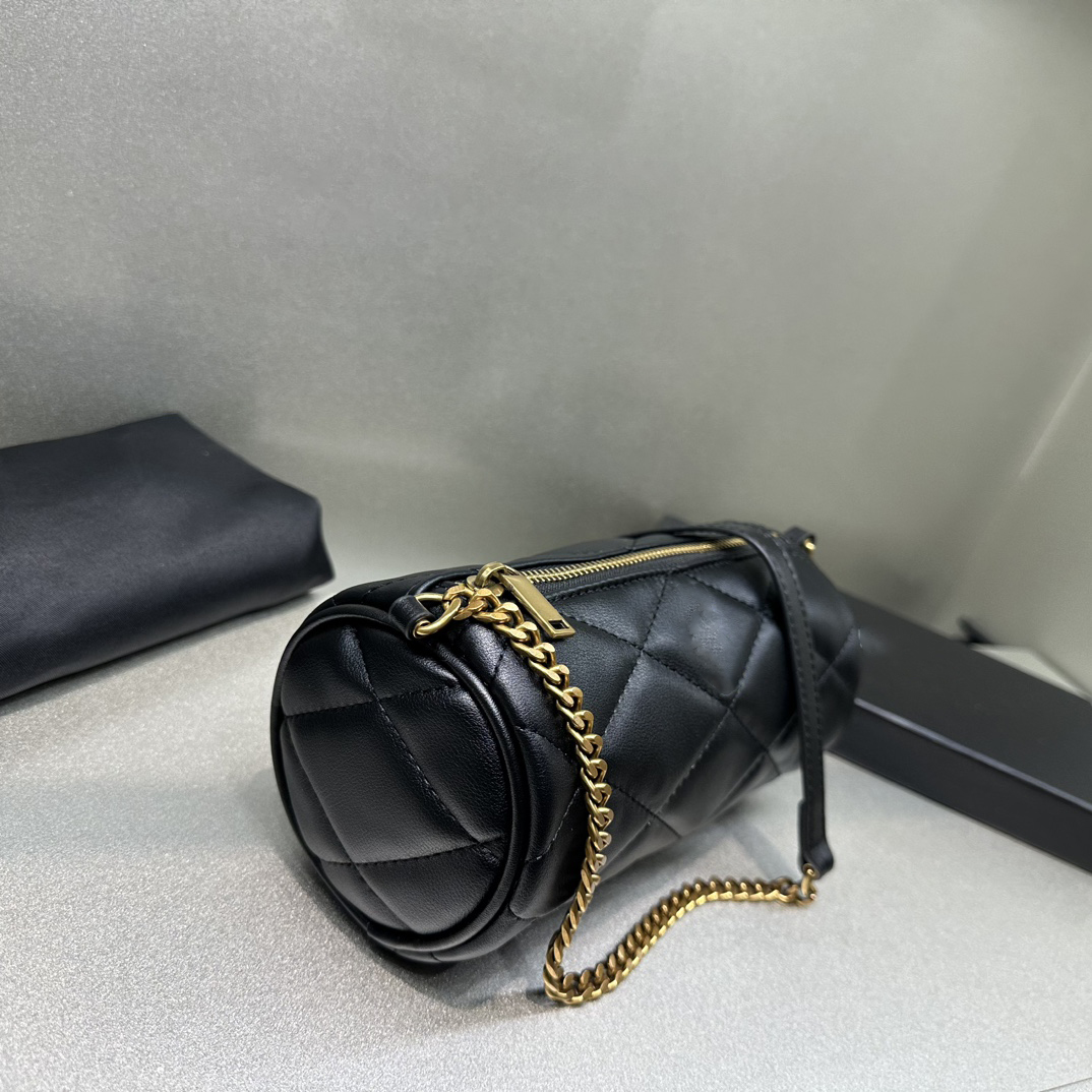High Quality Cylinder Bag Designer Handbag Women's Shoulder Purse Makeup Bag Mini Handbag Ringer Lattice Mini loco Strap Crossbody Purse