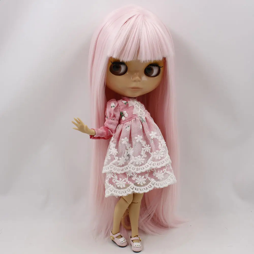 ICY DBS Blyth Doll Serie NoBL1096 Rosa Capelli lisci JOINT pelle che brucia il corpo 16 BJD ob24 anime girl 240311