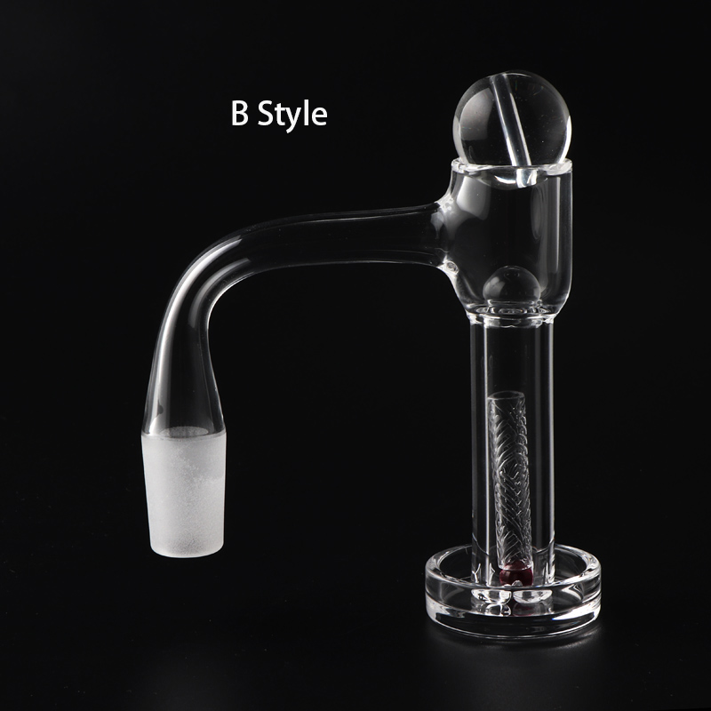 20mm OD Full Weld Beveled Edge Smoking Terp Slurper Quartz Banger With Hollow sandblasting Pillar/Glass Cap ruby pills 10mm 14mm 18mm for Dab Rigs Water Pipes