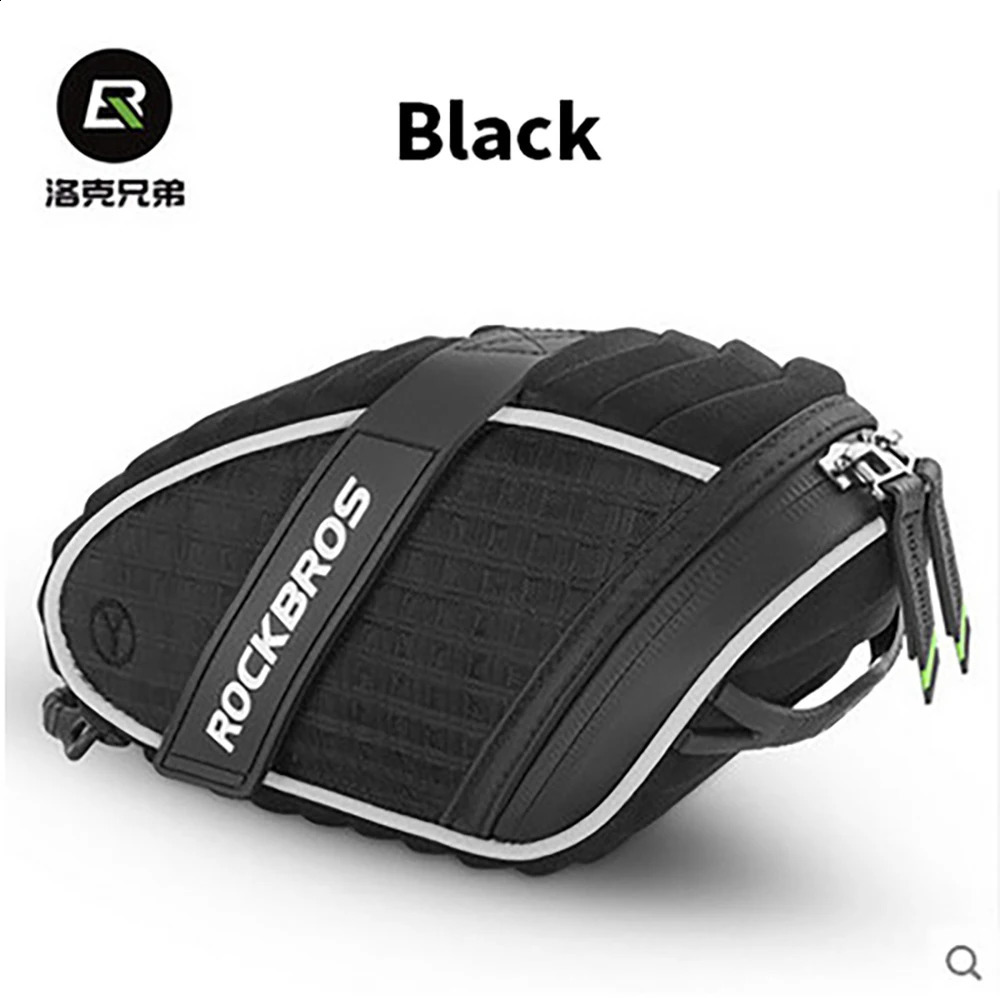 Rockbros Bike Bag 3D Shell Rainproof Sadel Reflective Bicycle Sock Proof Cykling baksäte MTB Tillbehör 240312