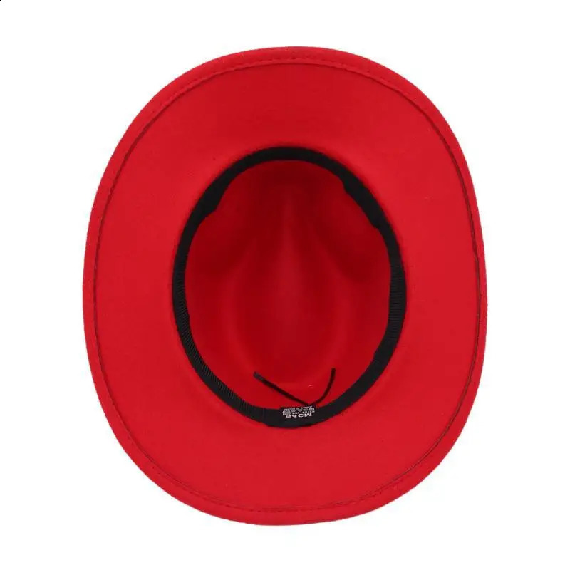 Cappello da cowboy western con cintura turchese Cappello panama in feltro con tesa curva rosa Fedora da cowgirl ParentChild Sun adulti Bambini 240311