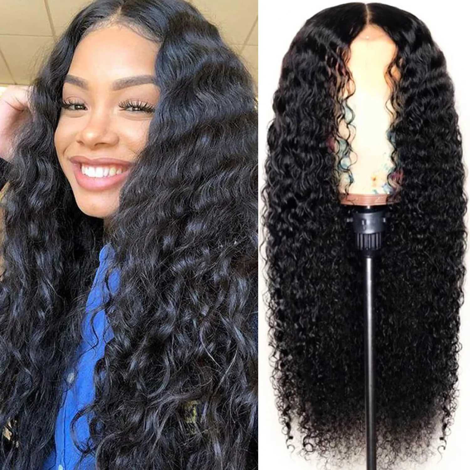 Sentetik peruk sentetik uzun siyah mısır perma kıvırcık saç küçük Afrika peruk doğal renk siyah kadınlar kıvırcık peruk 240328 240327