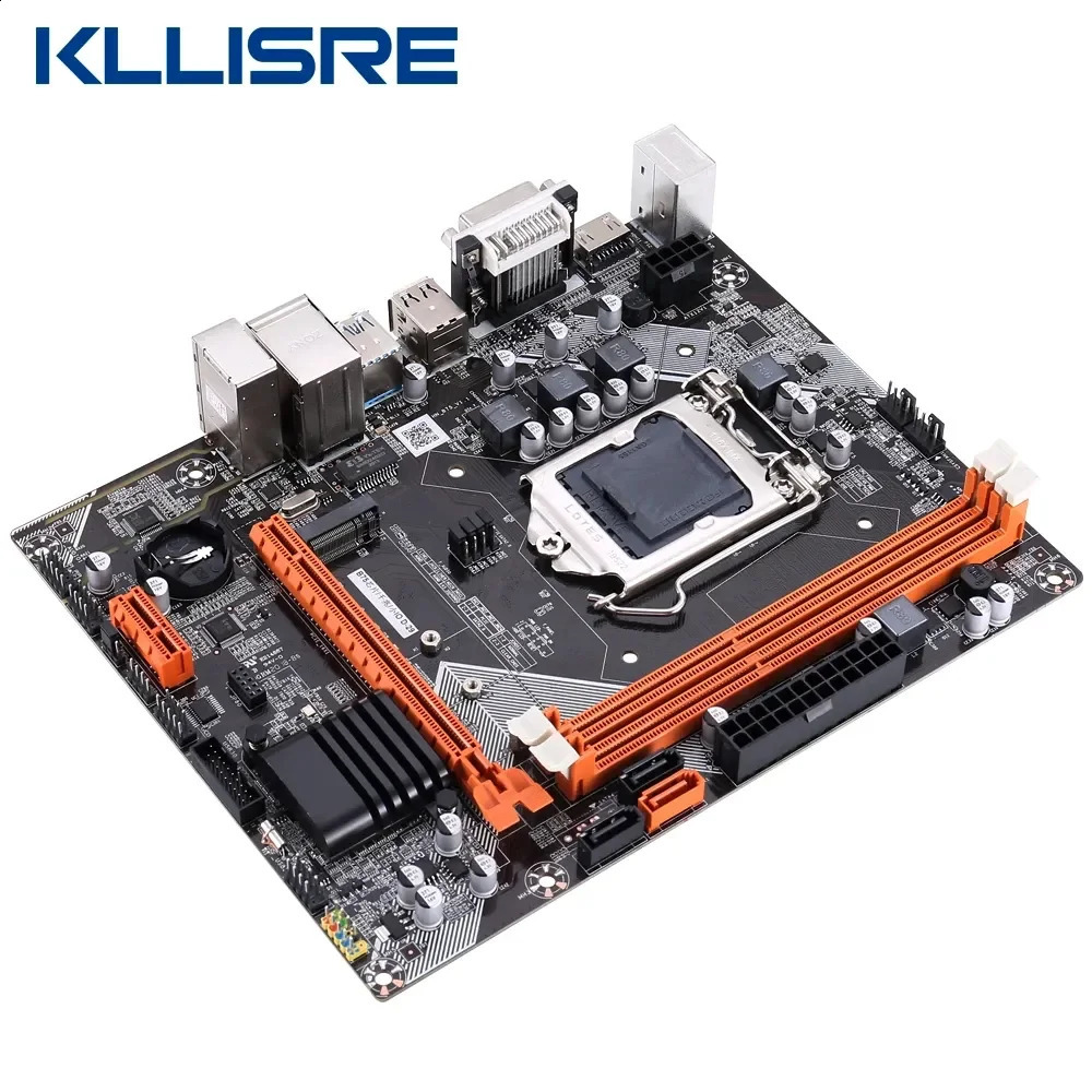 Conjunto de placa-mãe Kllisre B75 com Core I5 3570 2 X 8 GB = 16 GB 1600 MHz DDR3 Memória de desktop NVME M.2 USB3.0 SATA3 240307