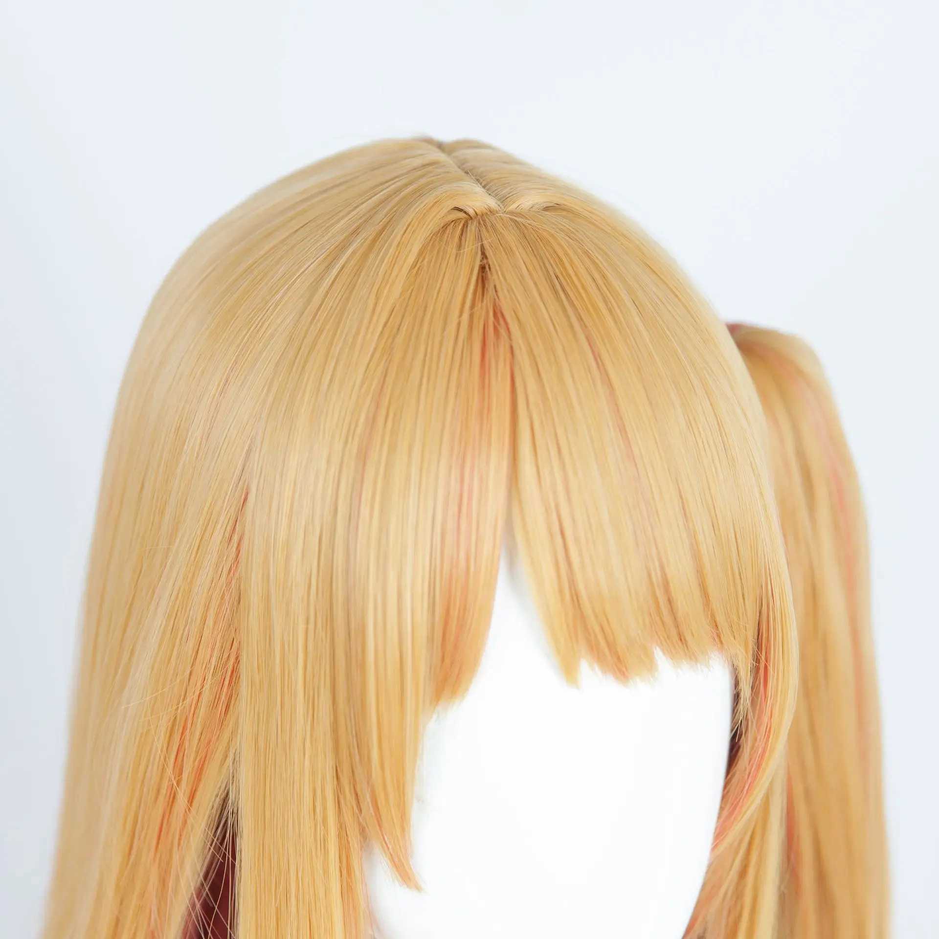 합성 가발 OSHI NO KO HOSHINO RUBY COSPLAY WIG 스트레이트 오렌지 골드 로즈 핑크 가발 코스프레 애니메이션 가발 난방 합성 가발 240328 240327