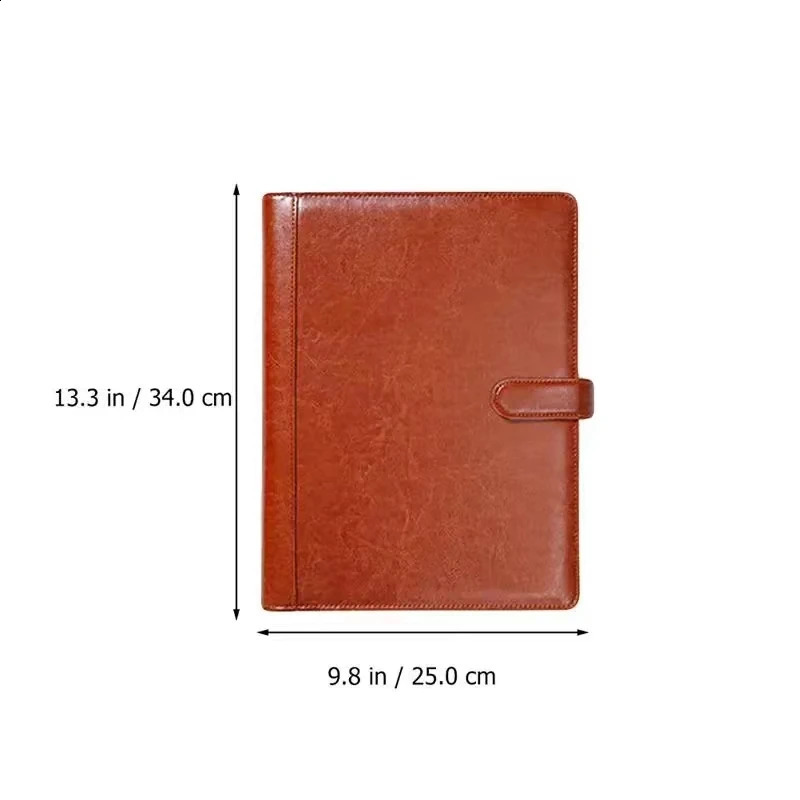 PU Skórzany Notebook Binder A4 Papierowy budżet koperta rozszerzająca Folder Plik Dokument Materiał Chic Loose Leaf Ring Office 240306