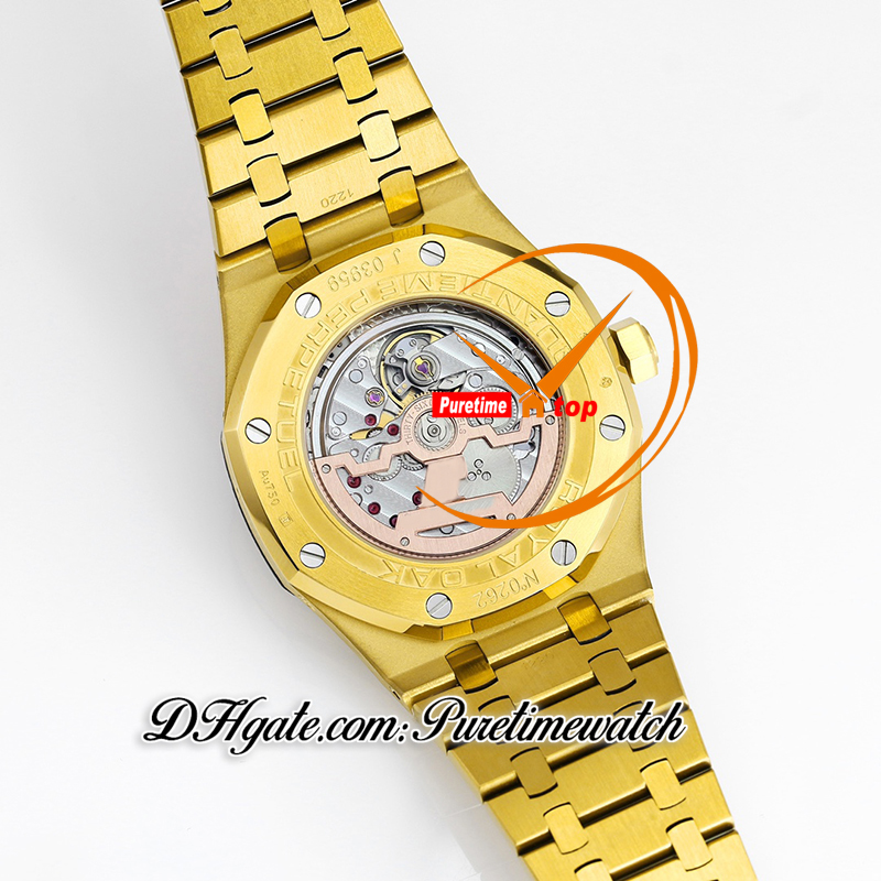 26574 Karmaşık A5134 Otomatik Erkekler İzle BBRF 41mm Sarı Altın Sürekli Takvim Mavi Dial Paslanmaz Çelik Bilezik Süper Sürümü PureTiMewatch Reloj Hombre