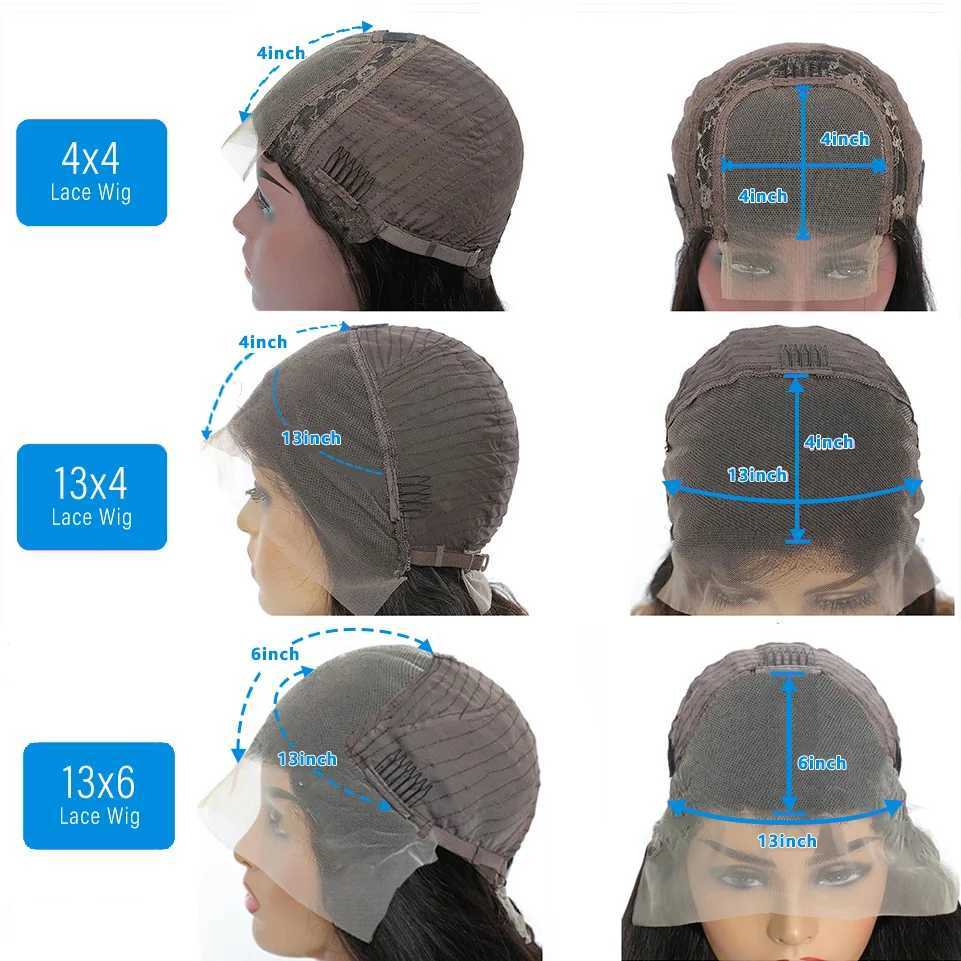 Syntetyczne peruki proste koronkowe przednia peruka 13x4 koronkowa peruka czołowa peruki ludzkie włosy Brazylijskie 13x6 HD Przezroczysta koronkowa peruka przednia Remy 4x4 Closure Peruka 240329