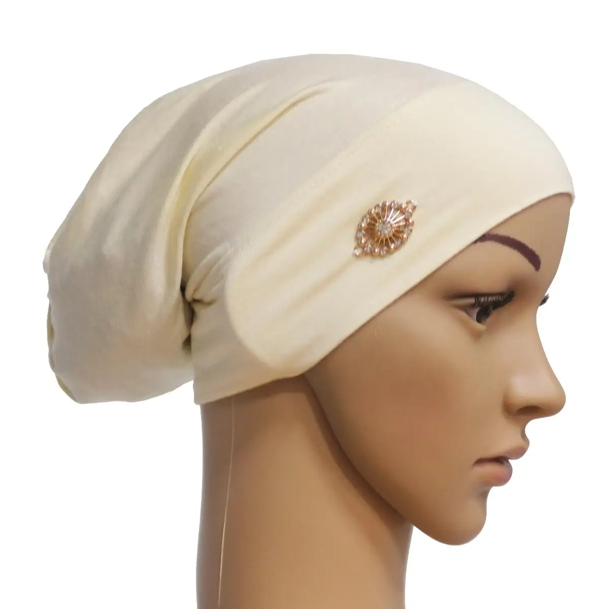 Rhinestone Under Scarf Muslim Women Bone Bonnet Turban Beanie Islamic Headscarf Arab Hijab Hat Inner Cap Headwear Underscarf Cap