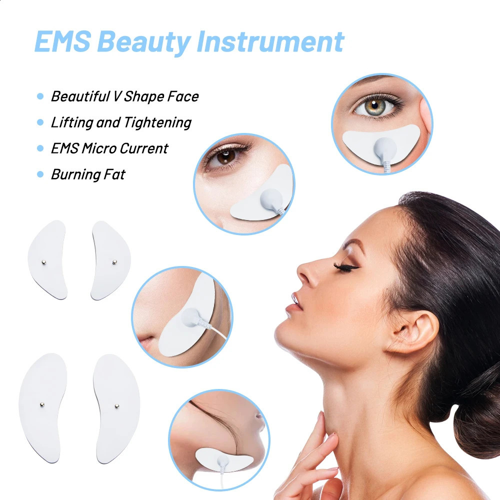 Ems masseur microcourant stimulateur musculaire levage appareil de beauté des yeux cou lifting peau resserrement anti-rides 240313