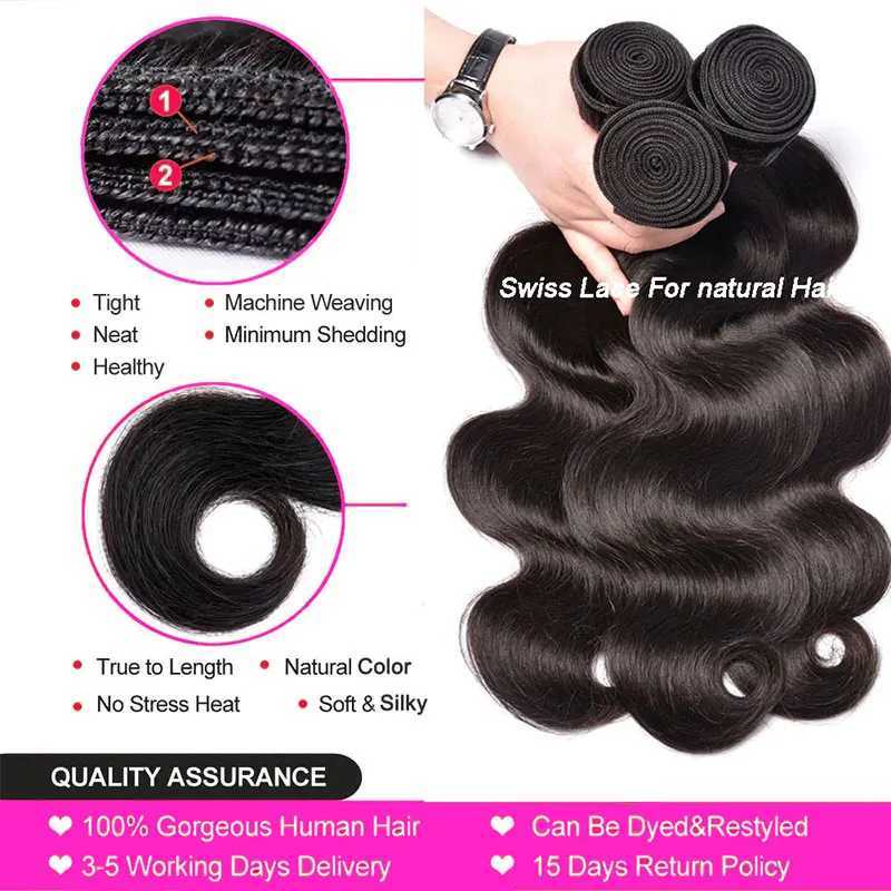 Synthetische pruiken PerisModa Body Wave Bundels Echt haar Braziliaans Weven Natuurlijk Zwart 3 4 Bundels Aanbieding Onbehandeld haar 30 inch Ruw haar 240329