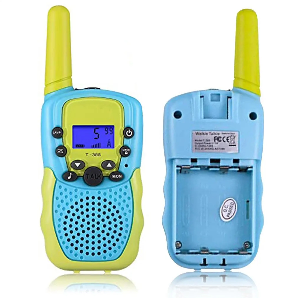 T388 Kids Walkie Talkie 8チャンネルLCD VOXスクリーン長距離3km 3〜12歳の男の子240318