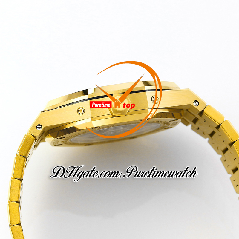 26574 Karmaşık A5134 Otomatik Erkekler İzle BBRF 41mm Sarı Altın Sürekli Takvim Mavi Dial Paslanmaz Çelik Bilezik Süper Sürümü PureTiMewatch Reloj Hombre