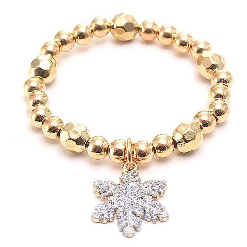 Kette Weihnachten Perlen Armband Schmuck Weihnachtsmann Weihnachtsbaum Schneemann Glocke Handschuhe Anhänger Armband Weihnachten Neujahr Geschenk für KinderL24