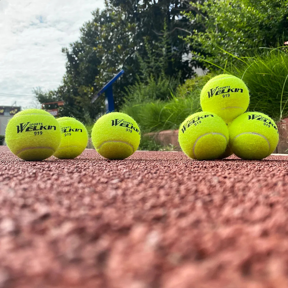 WELKIN 3 stks Training Tennis Professionele Training Tennisbal Met draagtas Hoge bounce voor Familie Vriend Beginner School Club 240304