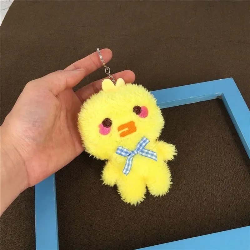 2024 New Rabbit Plush Toy keychains Little Bear Doll Creative Frog Toy Yellow Duck Bag Hanging Jewelry